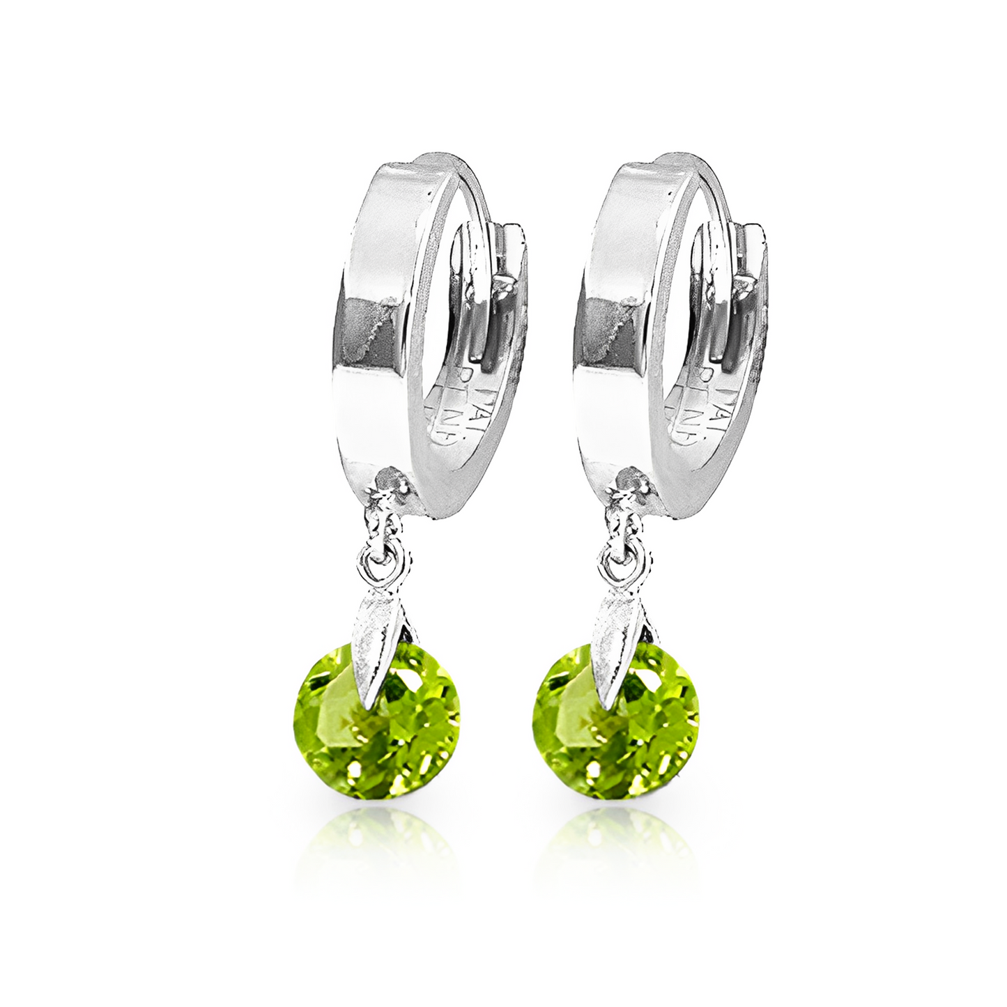 Hoop Earrings Natural Peridot