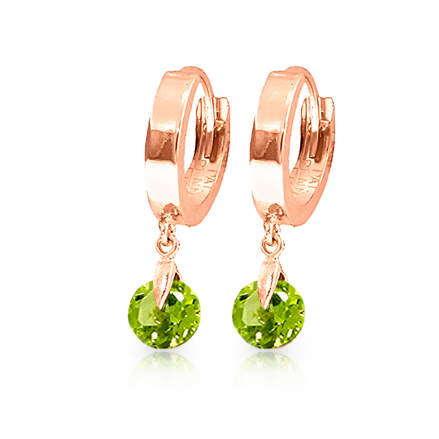 Hoop Earrings Natural Peridot