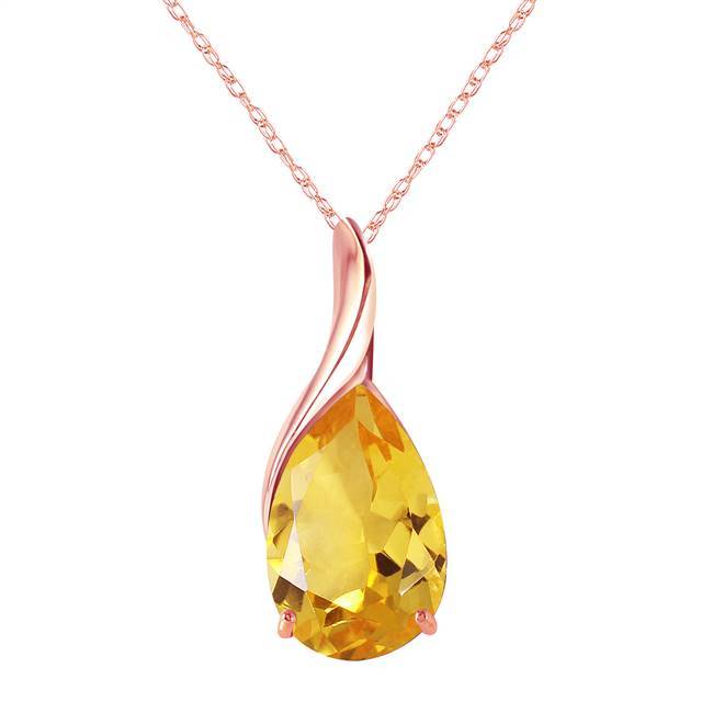 Gold Milestone Citrine Necklace