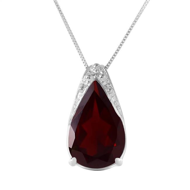 Gold Necklace Garnet