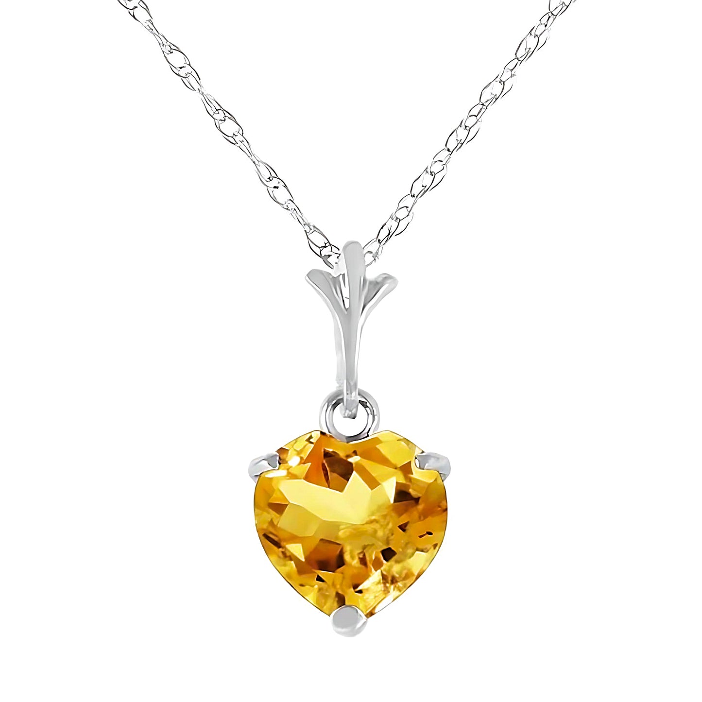 Gold Necklace Citrine
