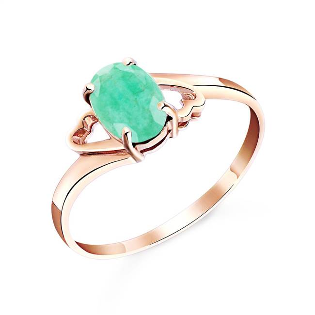 Gold Rings Natural Emerald