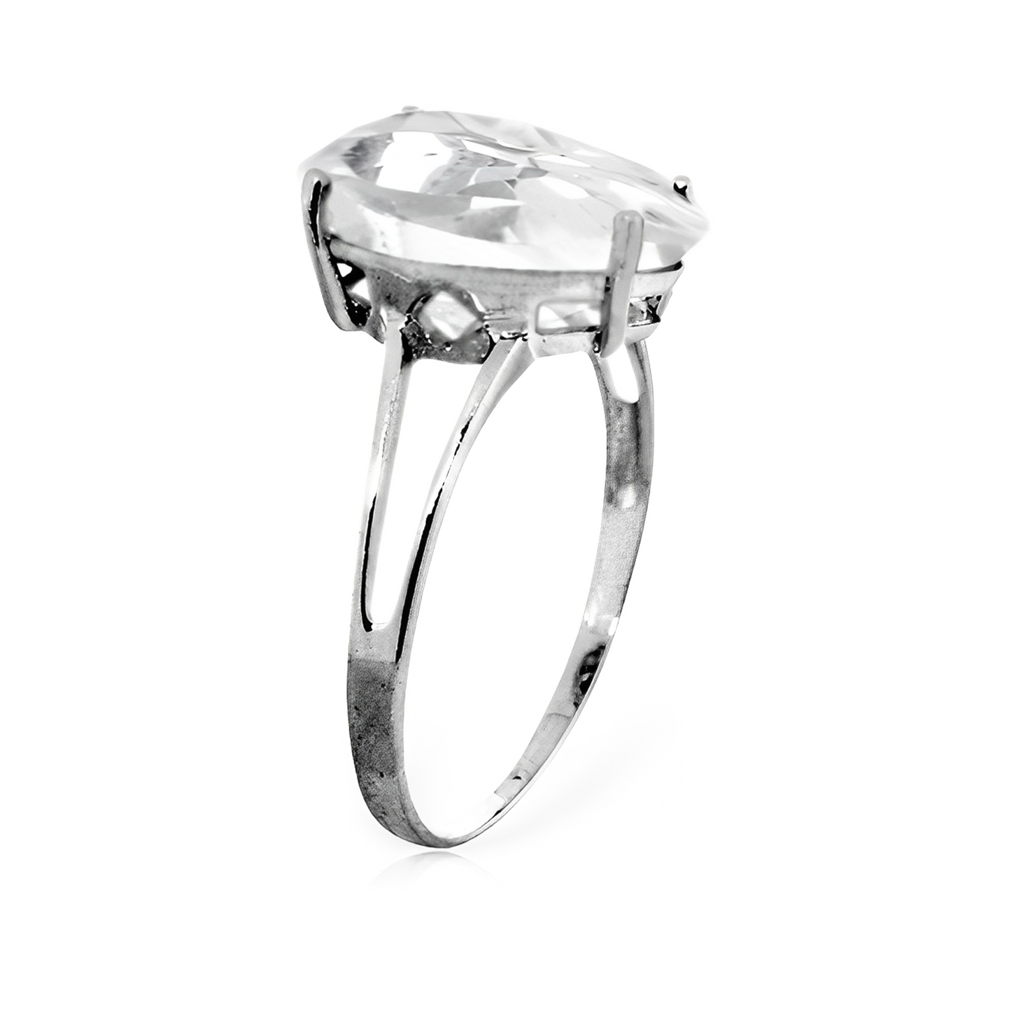 Gold Ring White Topaz