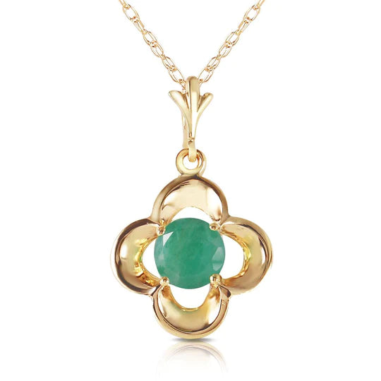 Gold Necklace Emerald