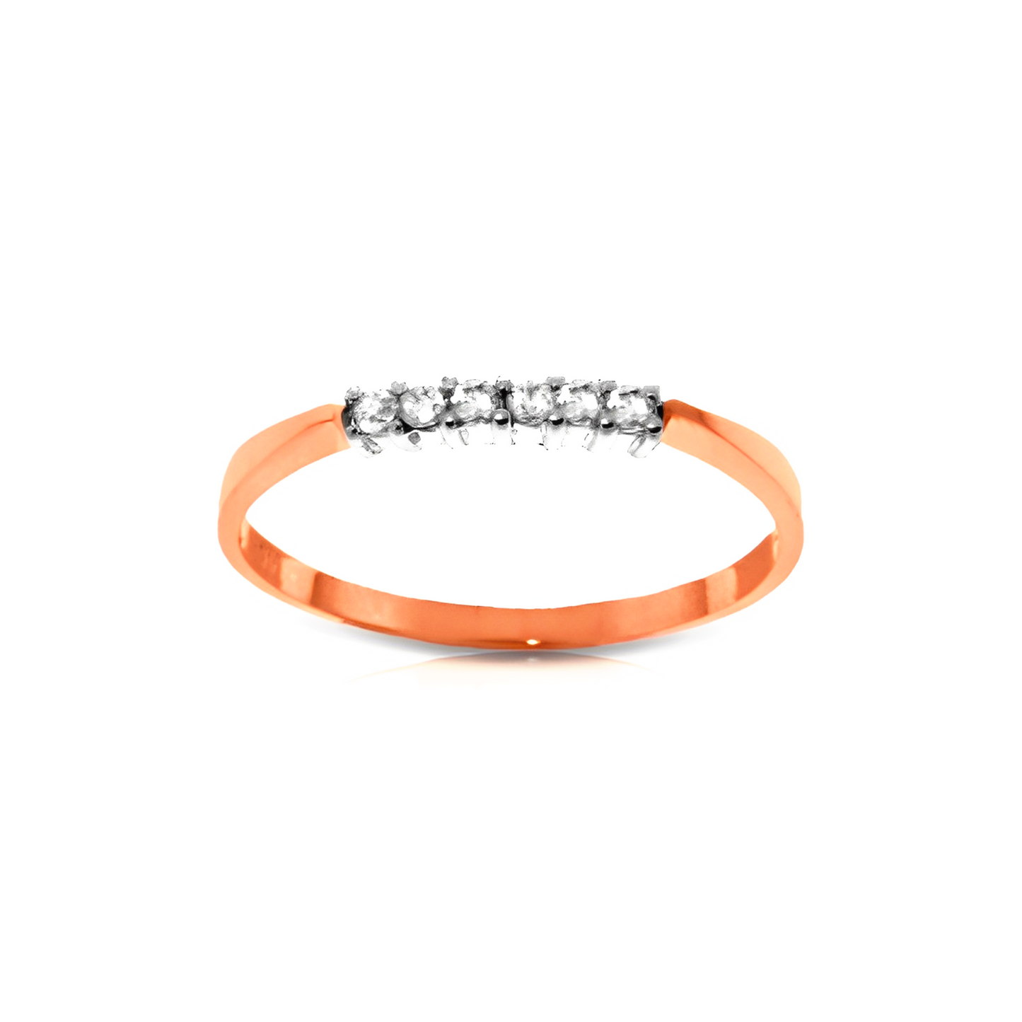 Solid Yellow Gold Ring Natural Diamond