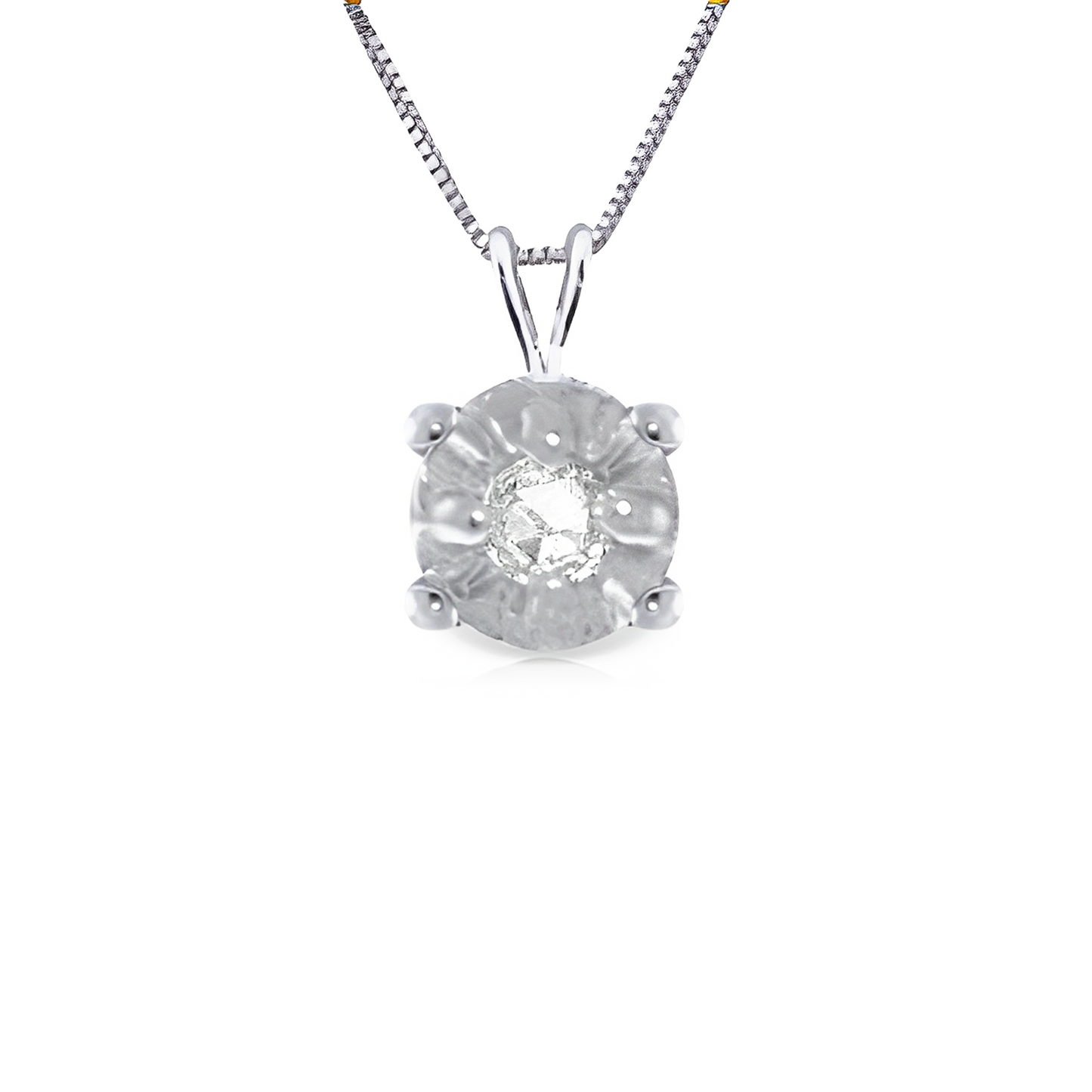 Illusion Set Necklace Natural Diamond