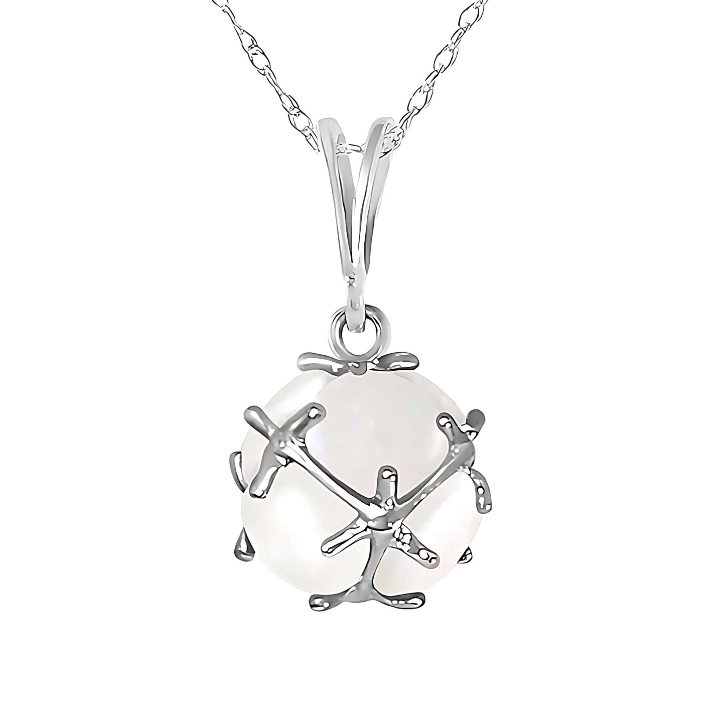 14K Gold Necklace Opals