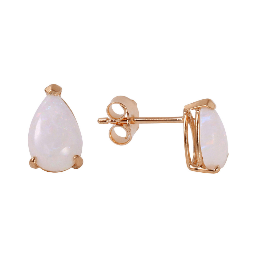 Stud Earrings Natural Opal