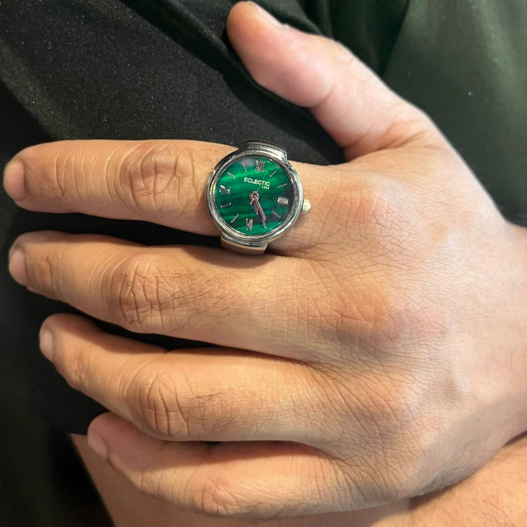 Chrona Silver Green Dial