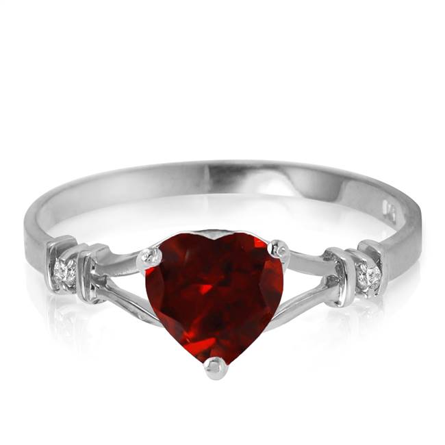 Gold Ring Natural Diamond Garnet