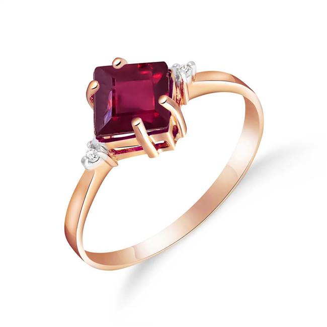 Gold Ring Diamond Garnet