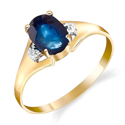 Gold Ring Diamond Sapphire