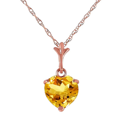 Gold Necklace Citrine