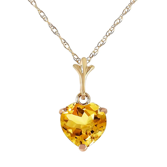 Gold Necklace Citrine