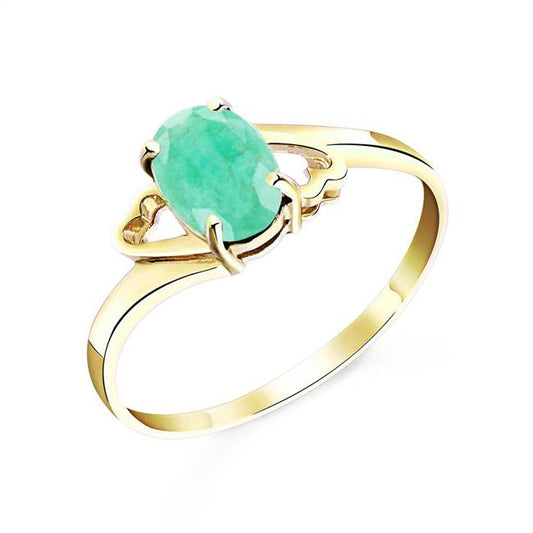 Gold Rings Natural Emerald