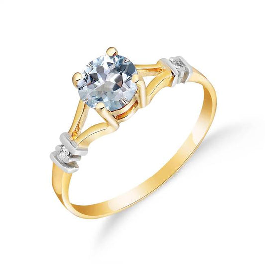 Visible Love Aquamarine Diamond Ring