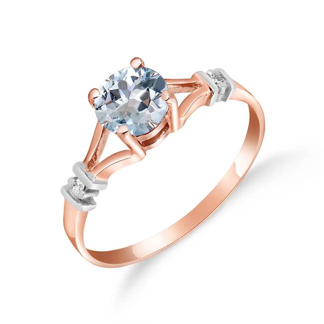 Visible Love Aquamarine Diamond Ring