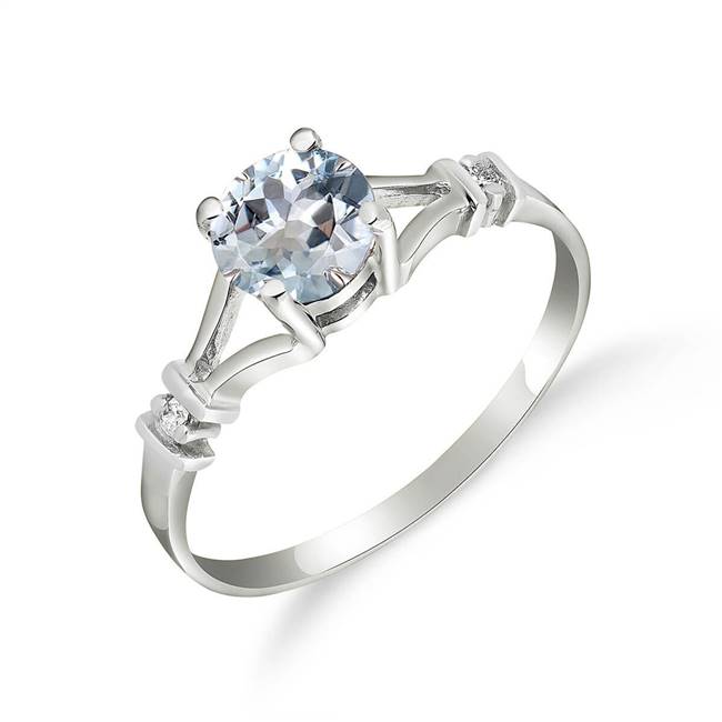 Visible Love Aquamarine Diamond Ring
