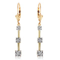 Gold Leverback Diamond Earrings