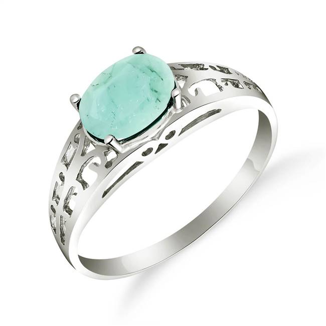 Gold Filigree Green Ring Emerald