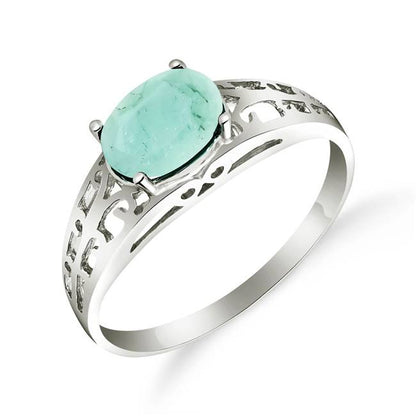 Gold Filigree Green Ring Emerald