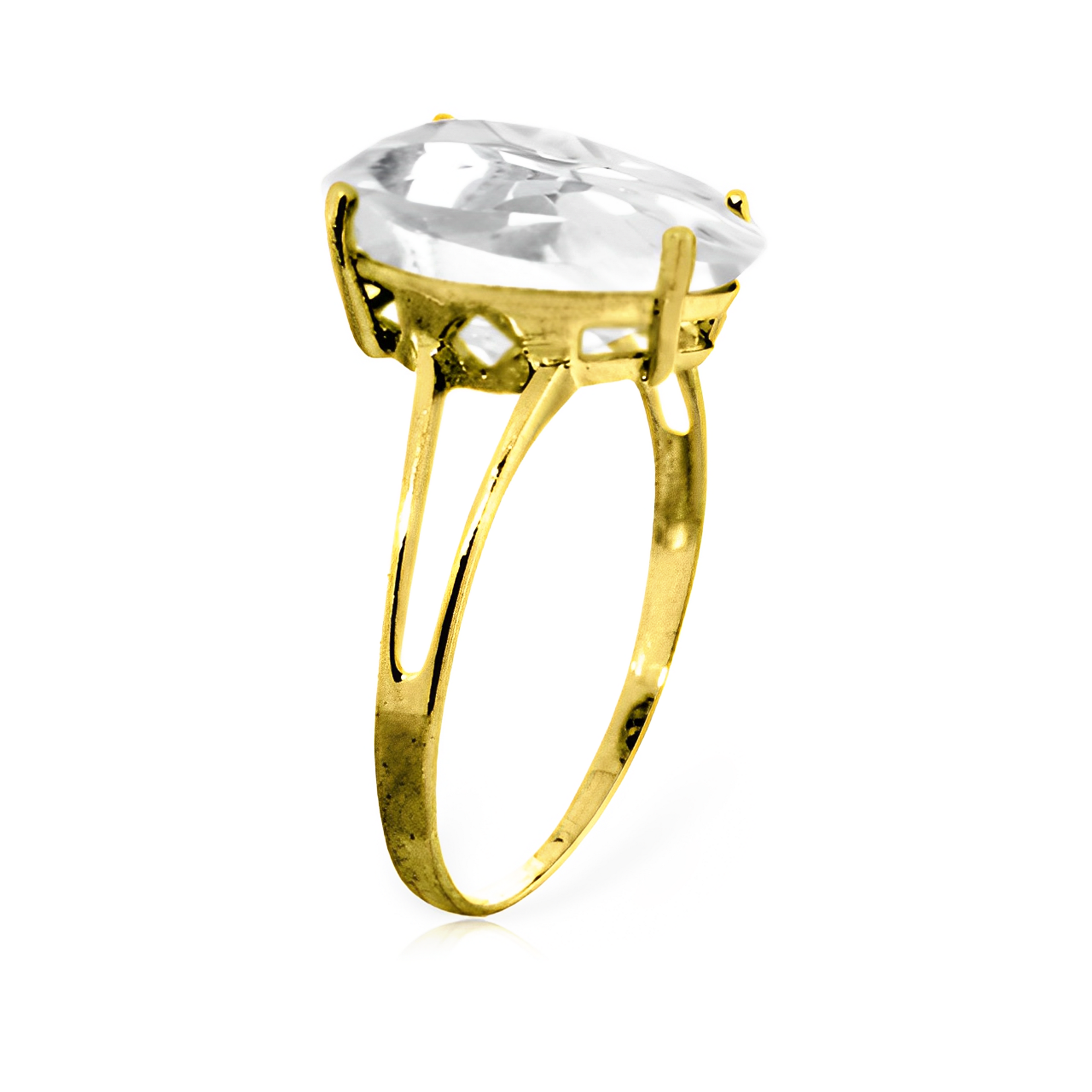 Gold Ring White Topaz