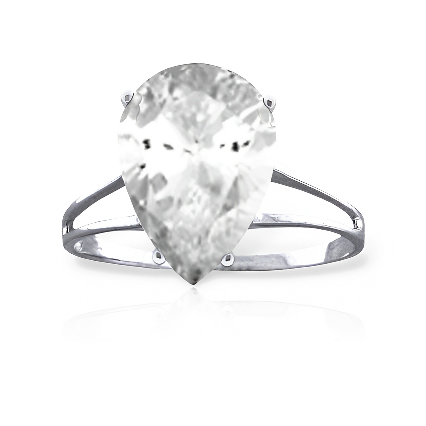 Gold Ring White Topaz