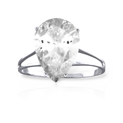 Gold Ring White Topaz