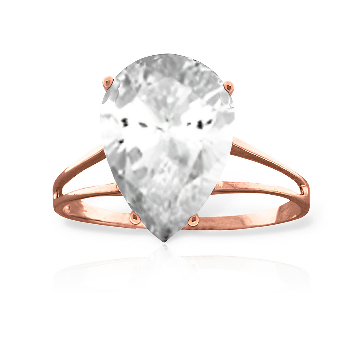 Gold Ring White Topaz