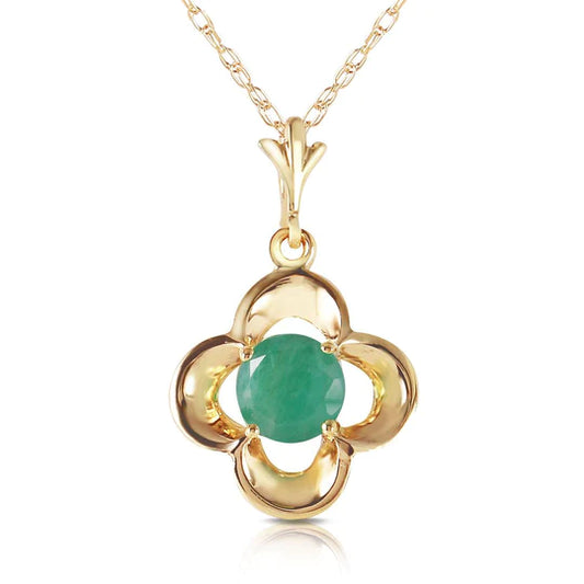 Gold Necklace Emerald