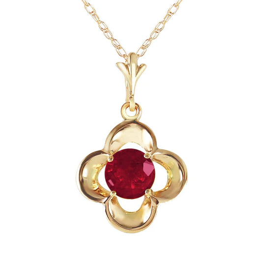 Gold Necklace Ruby