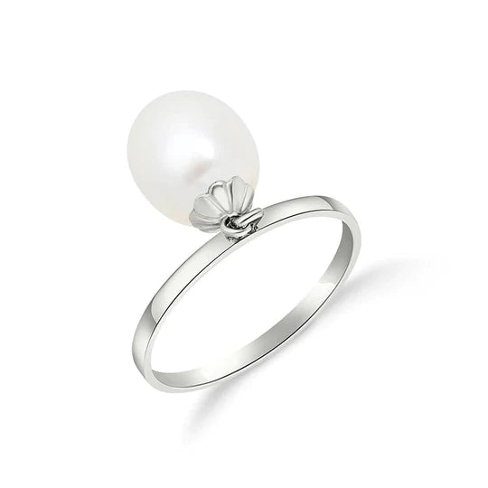 Gold Ring Dangling Pearringsl