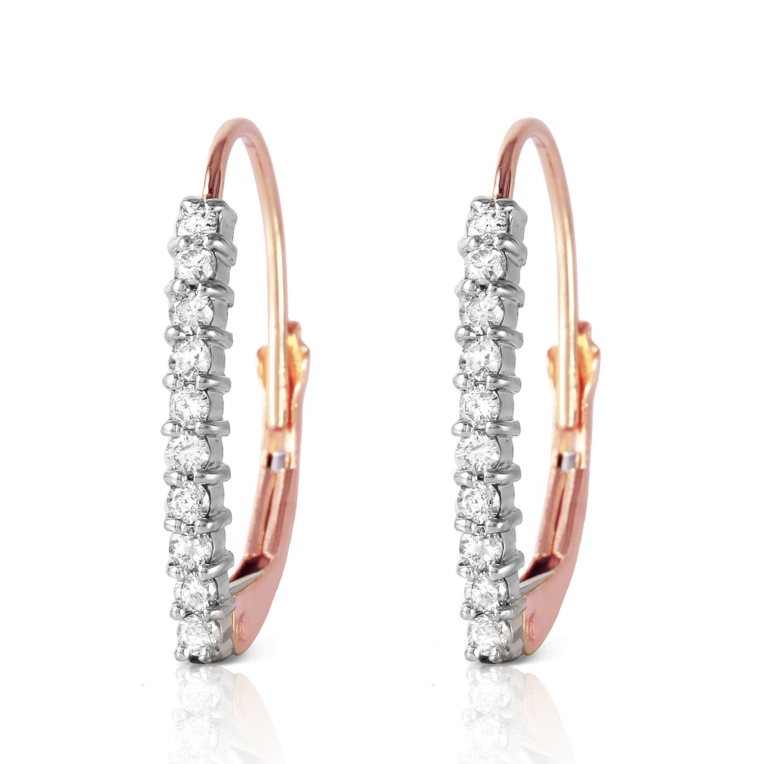 Leverback Earrings Natural Diamond