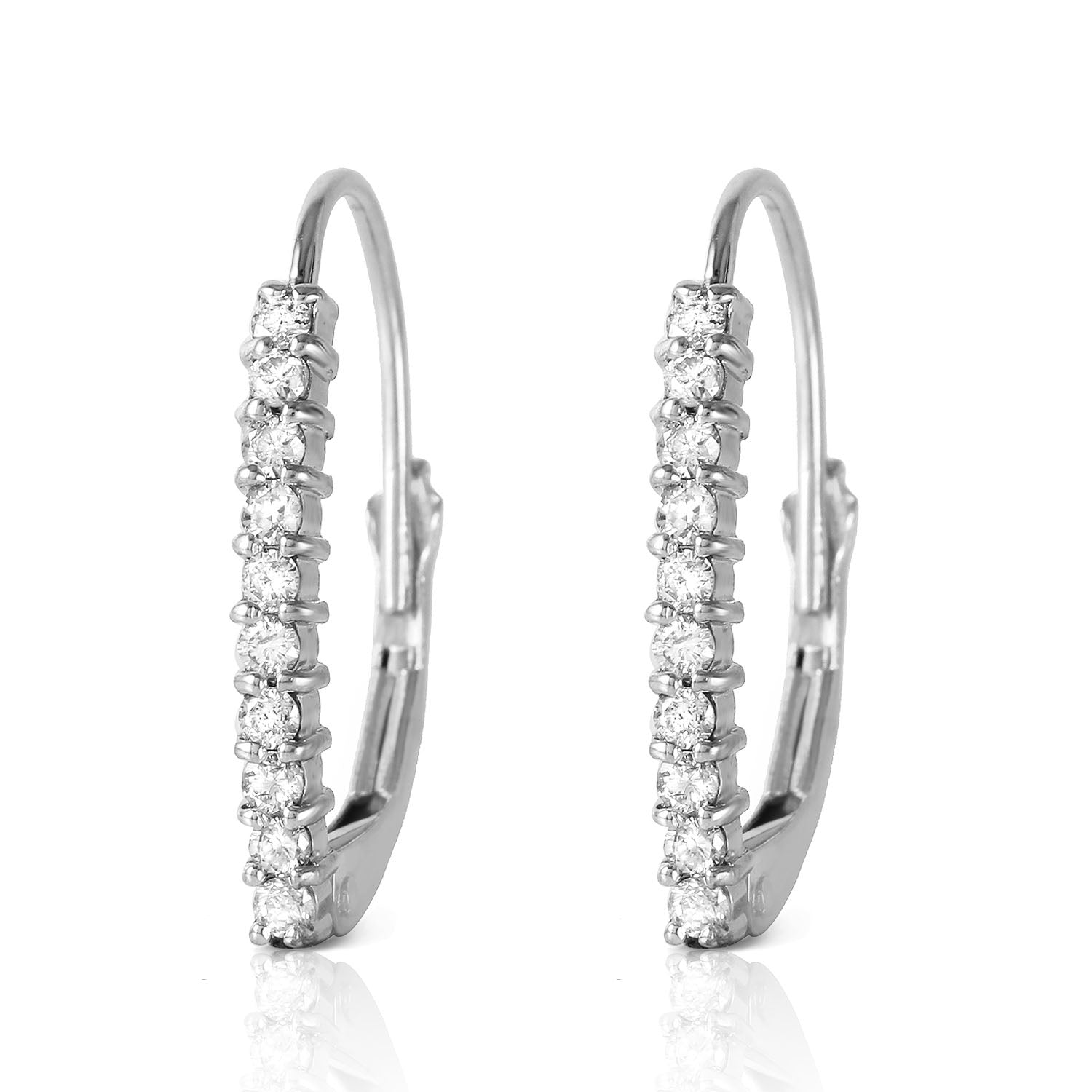 Leverback Earrings Natural Diamond