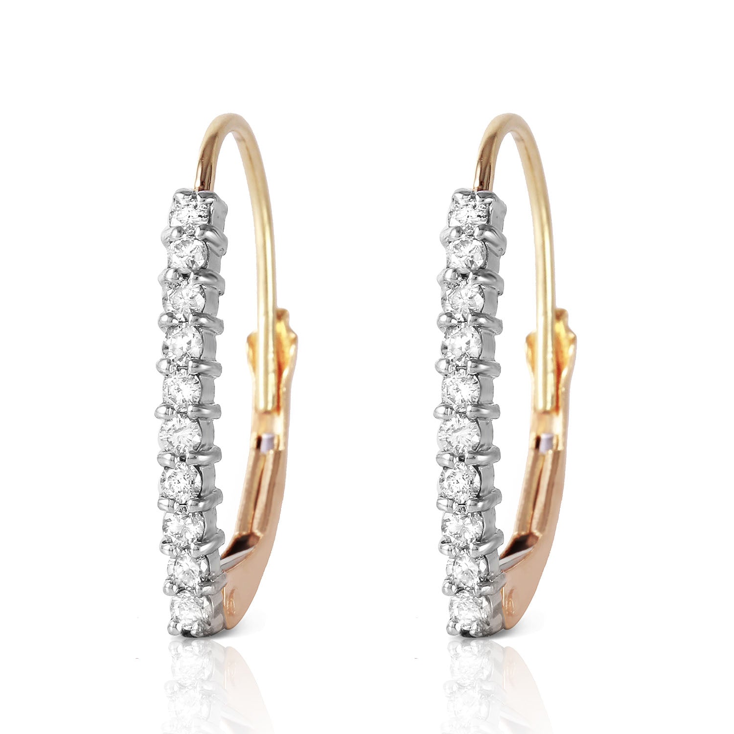 Leverback Earrings Natural Diamond