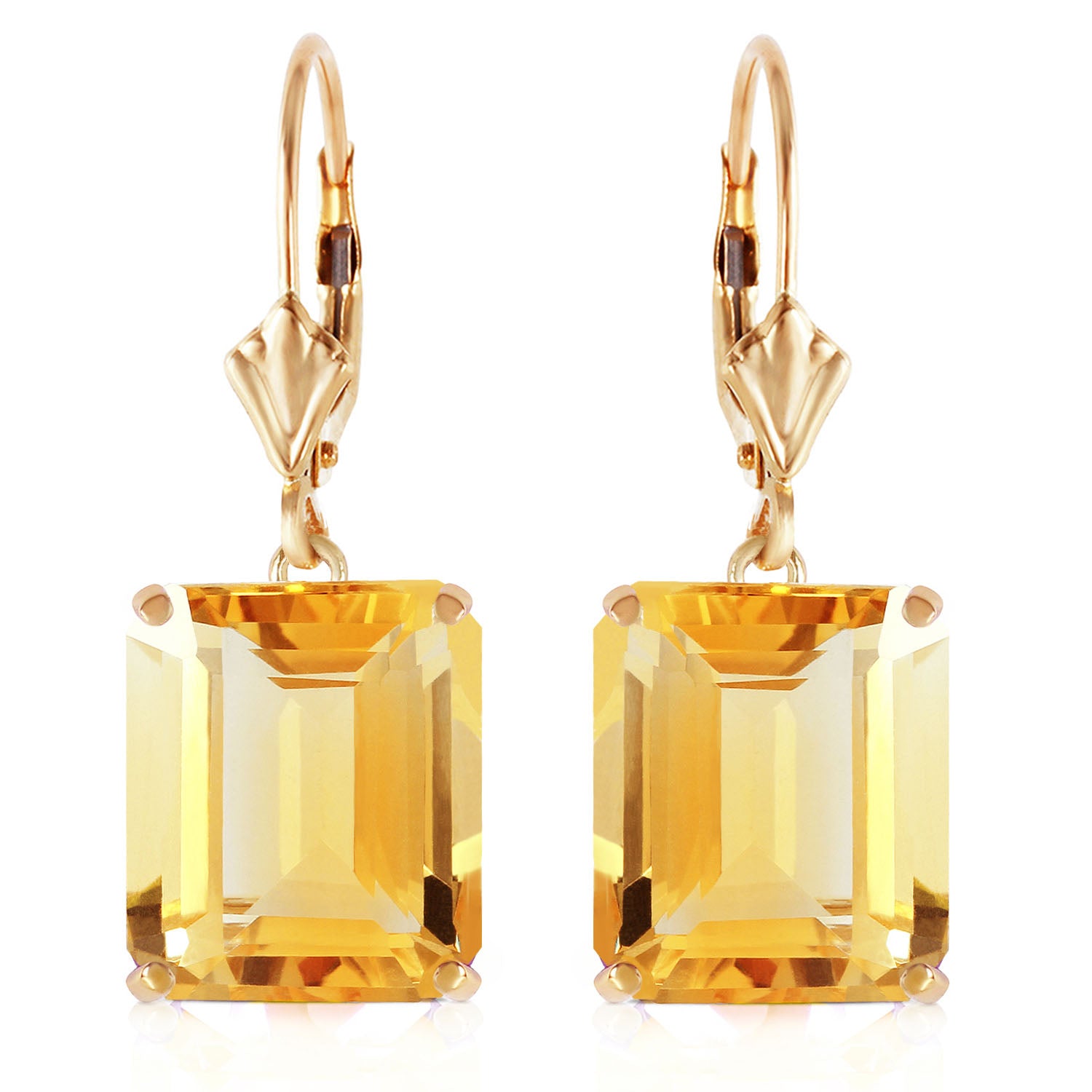 Leverback Earrings Citrine