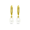 Leverback Earrings Briolette Pearl