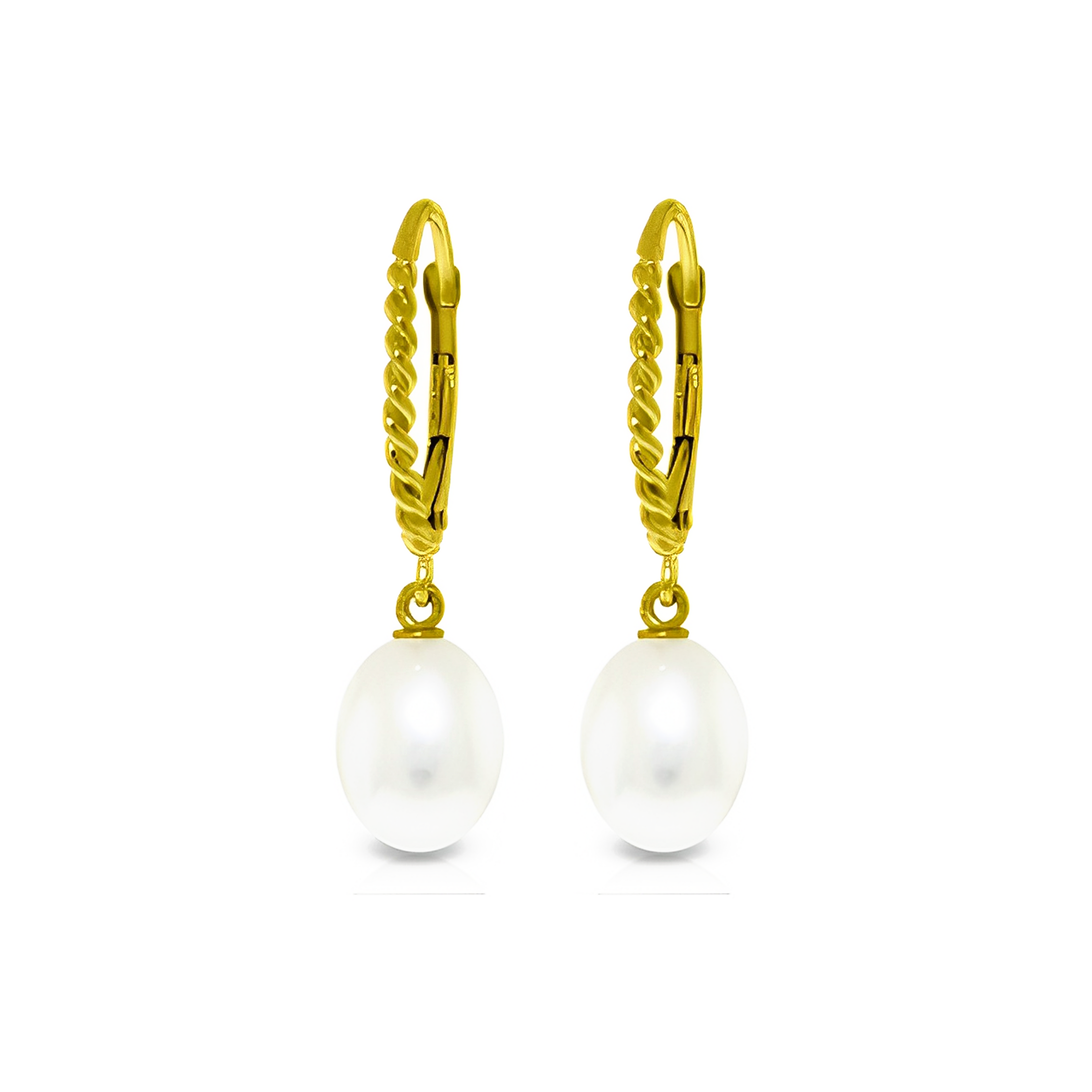 Leverback Earrings Briolette Pearl