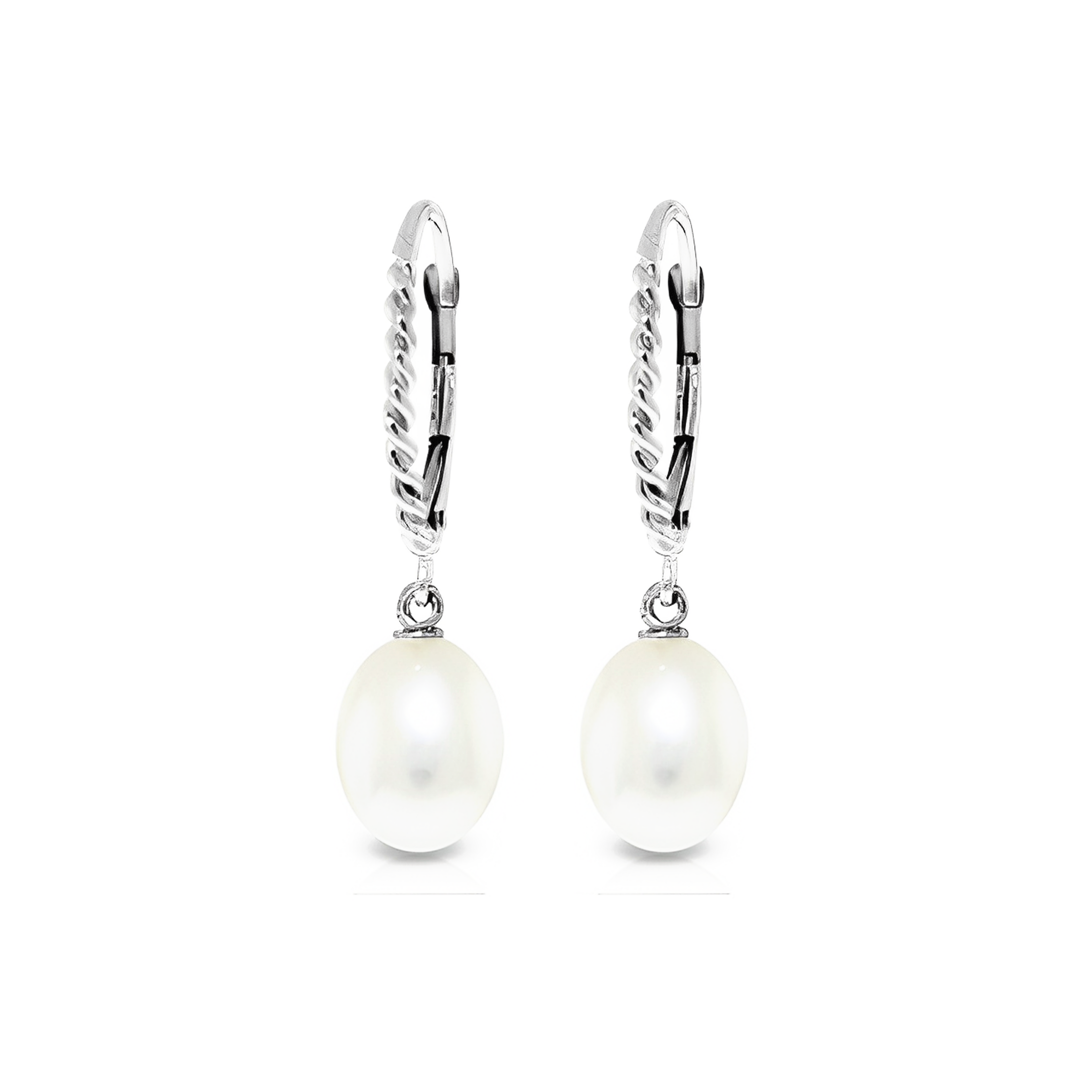 Leverback Earrings Briolette Pearl
