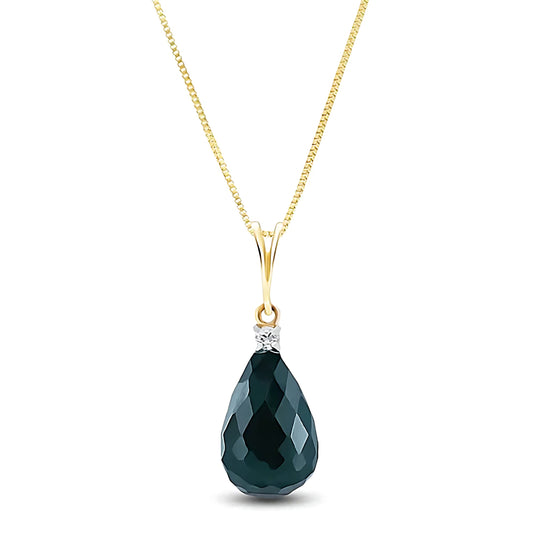 Gold Necklace Diamond Emerald