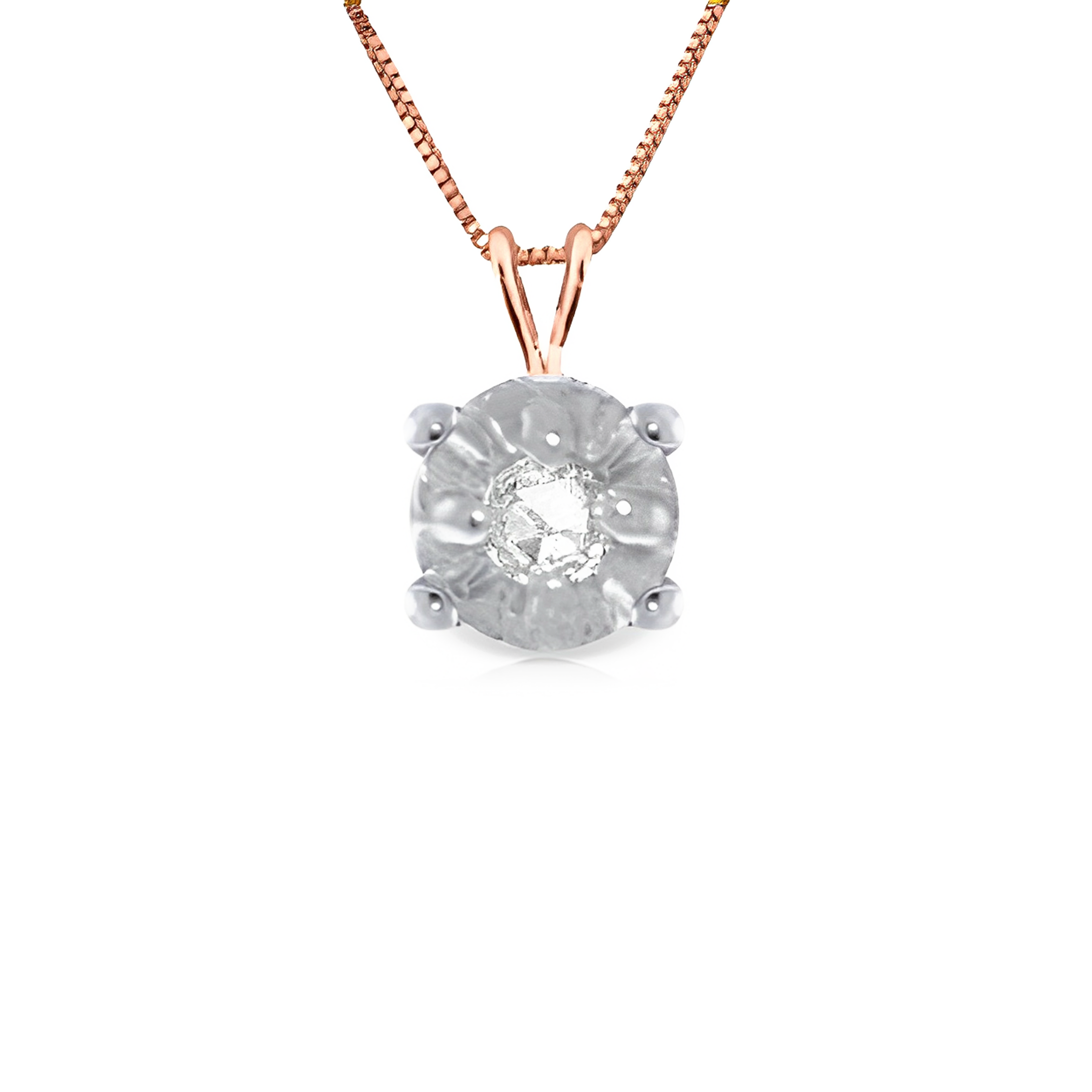 Illusion Set Necklace Natural Diamond
