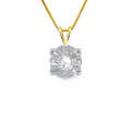 Illusion Set Necklace Natural Diamond