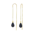 Threaded Dangles Earrings Sapphire