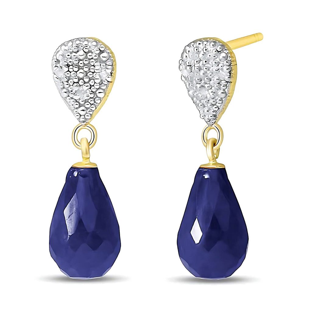 Diamond & Sapphire Gemstone Earrings