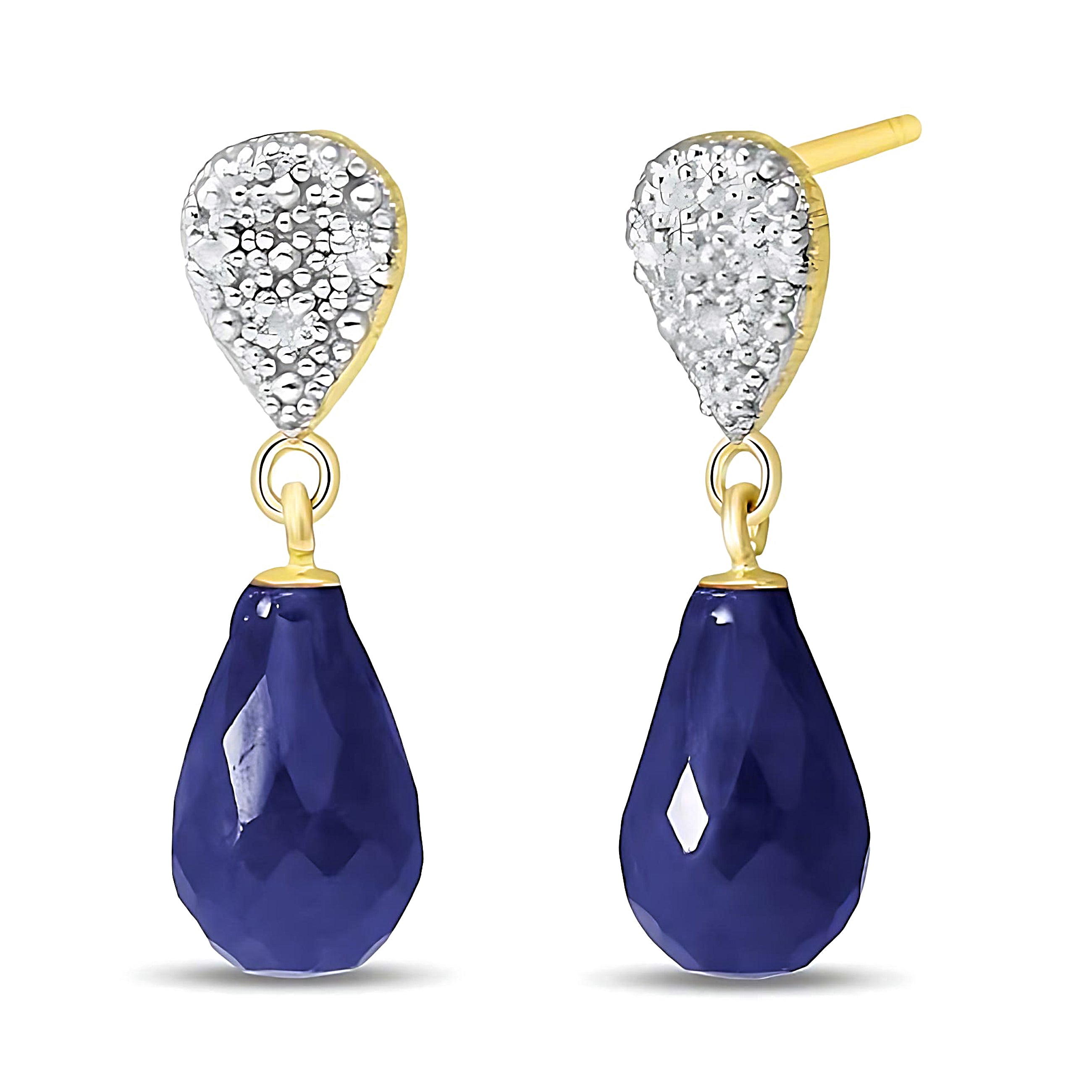 Diamond & Sapphire Gemstone Earrings