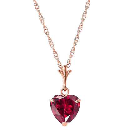 Gold Necklace Hearringst Ruby