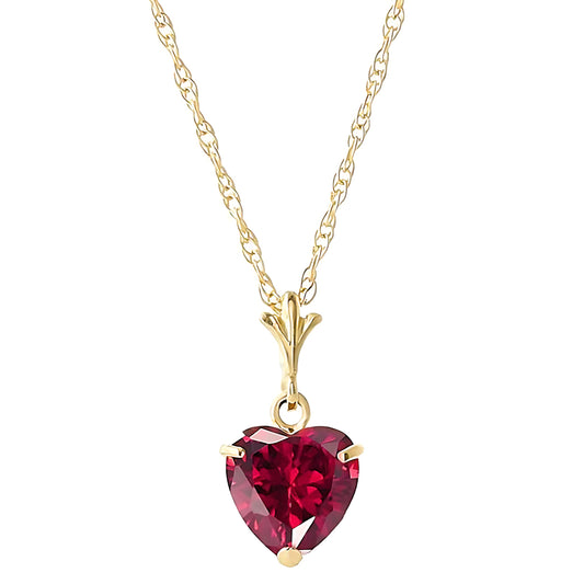 Gold Necklace Hearringst Ruby