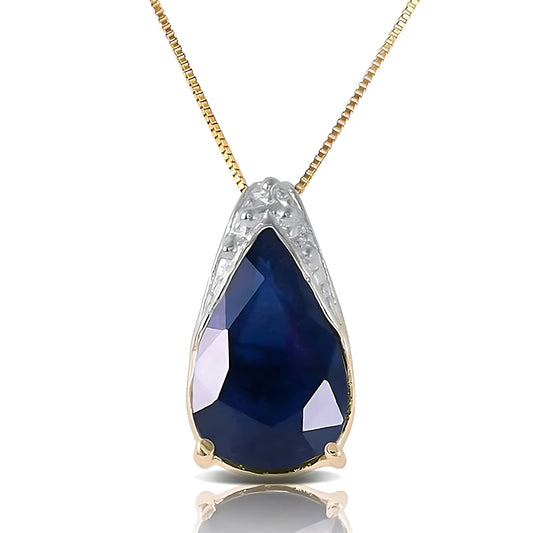 Gold Necklace Sapphire