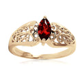 Filigree Ring Natural Garnet
