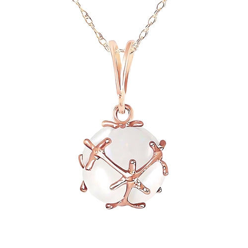 14K Gold Necklace Opals